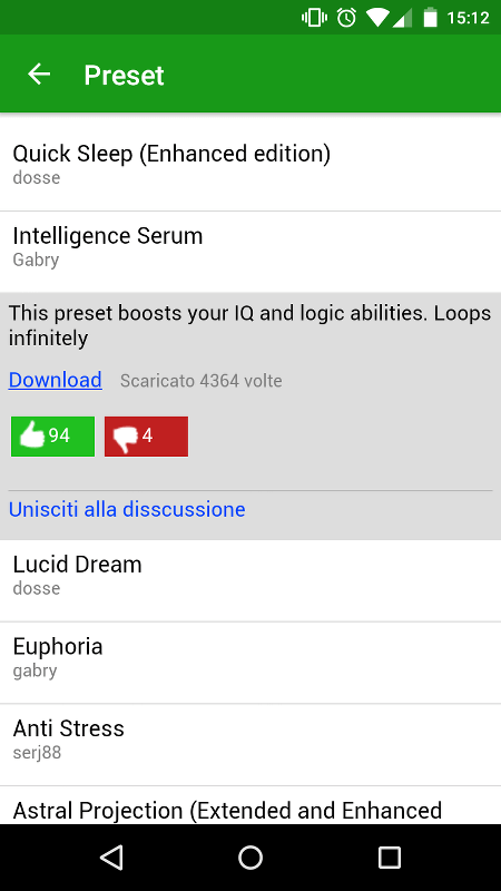 Preset Sharing Platform on Android